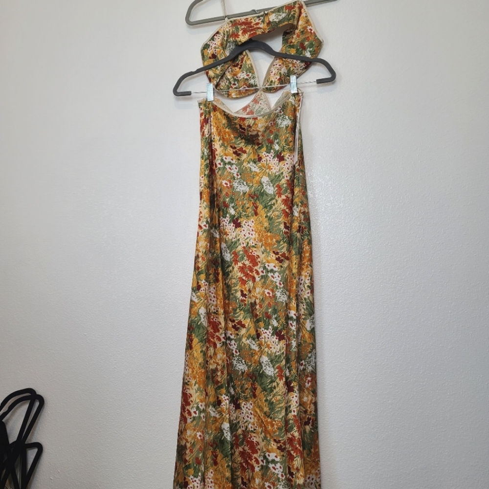NWT Reformation Poppies Sojourn Silk Dress - Picture 10 of 10